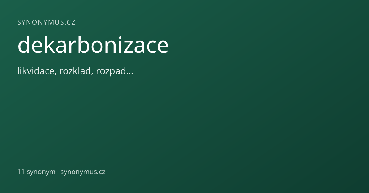 Náhled odkazu: dekarbonizace