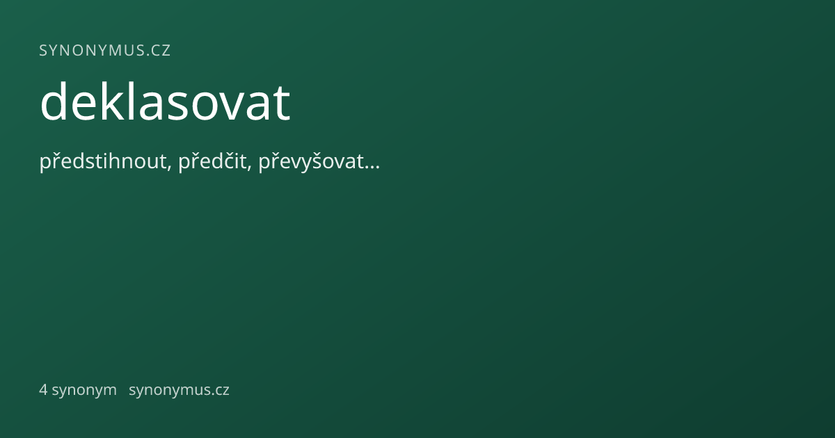 Náhled odkazu: deklasovat