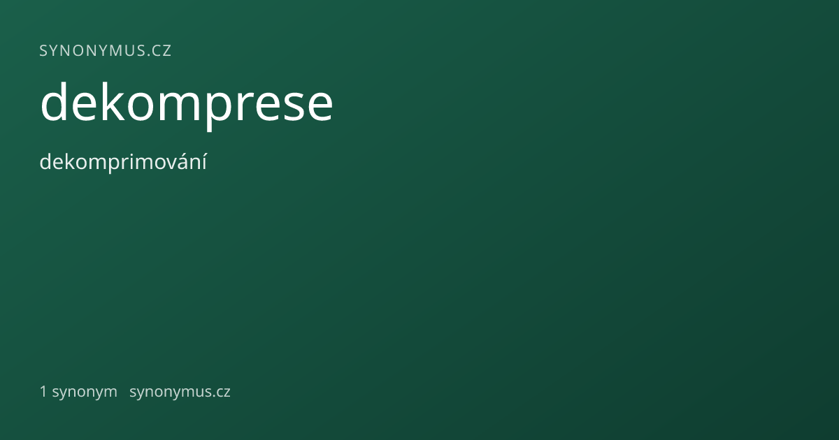 Náhled odkazu: dekomprese