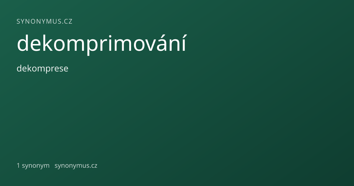Náhled odkazu: dekomprimování