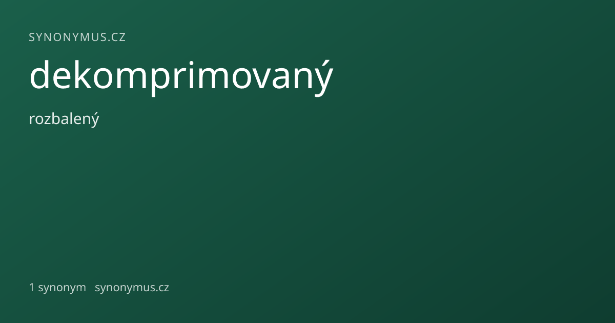 Náhled odkazu: dekomprimovaný