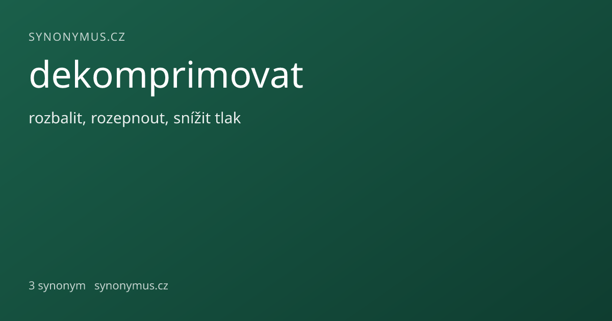 Náhled odkazu: dekomprimovat