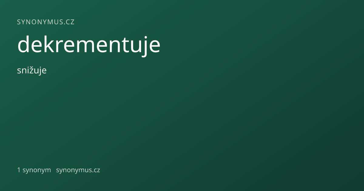 Náhled odkazu: dekrementuje