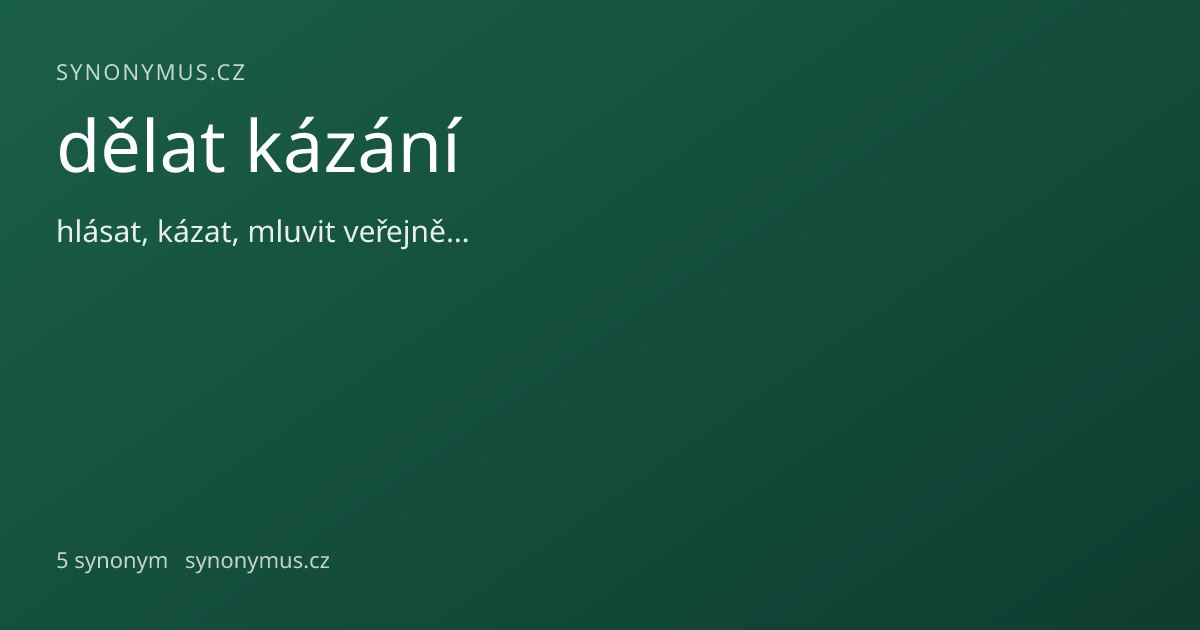 Náhled odkazu: dělat kázání