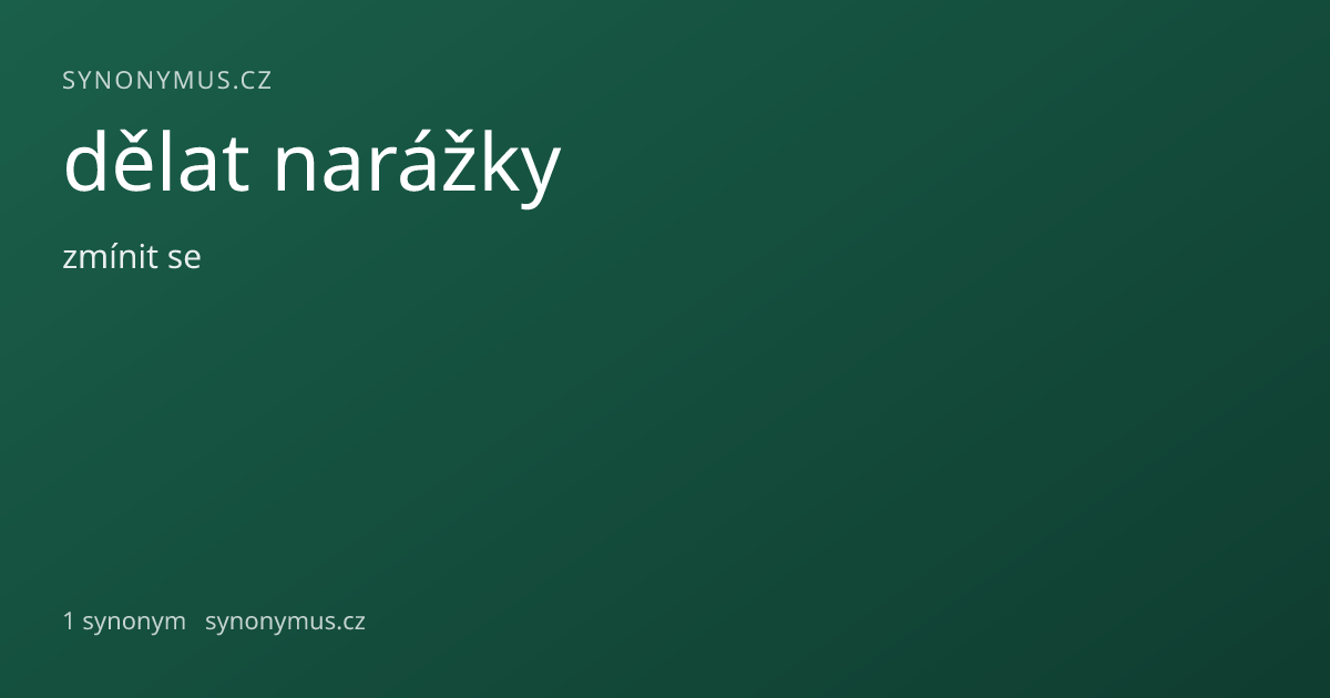 Náhled odkazu: dělat narážky