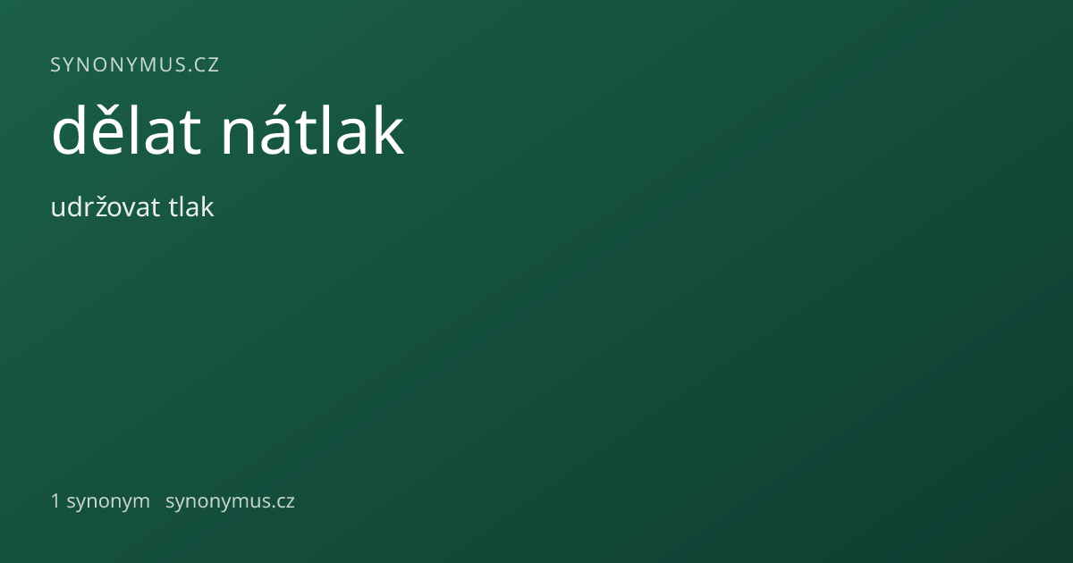 Náhled odkazu: dělat nátlak