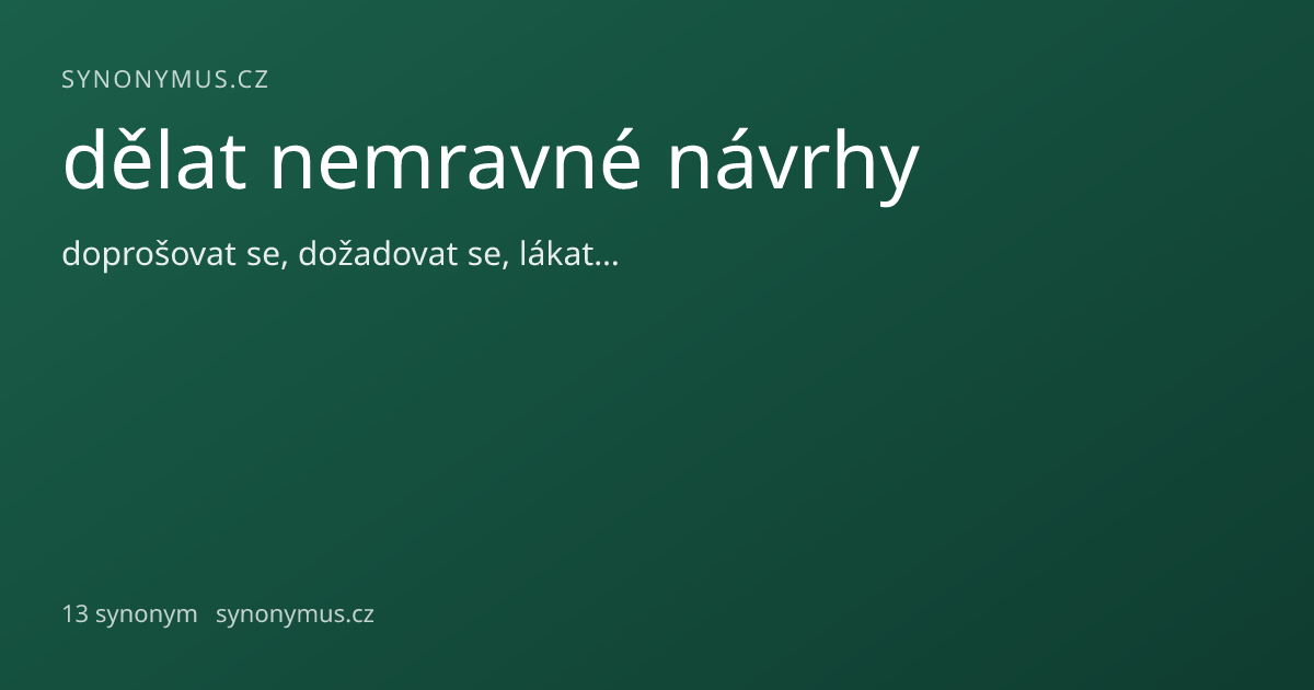 Náhled odkazu: dělat nemravné návrhy