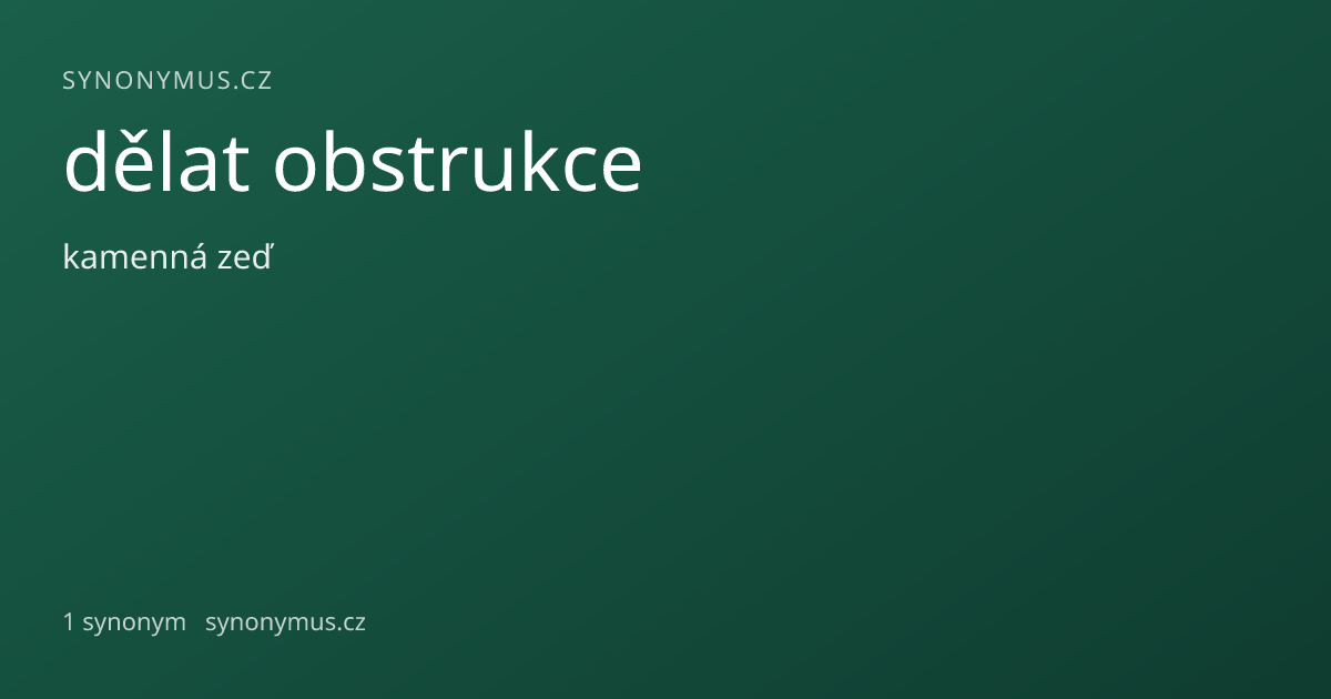 Náhled odkazu: dělat obstrukce