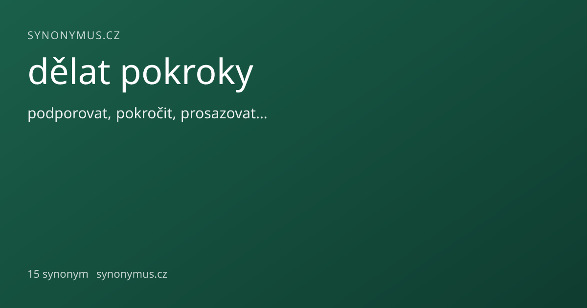 Náhled odkazu: dělat pokroky