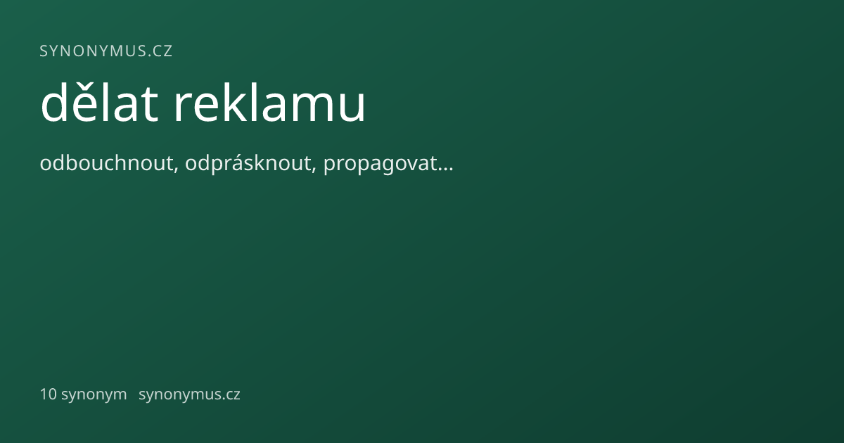 Náhled odkazu: dělat reklamu