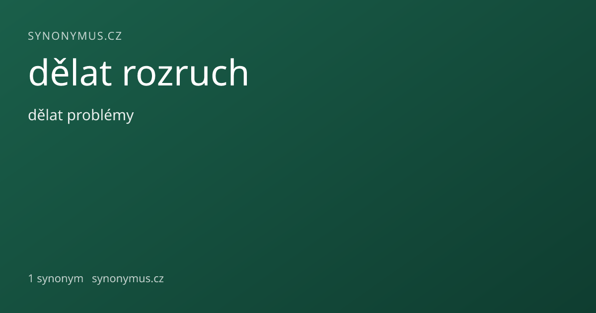 Náhled odkazu: dělat rozruch