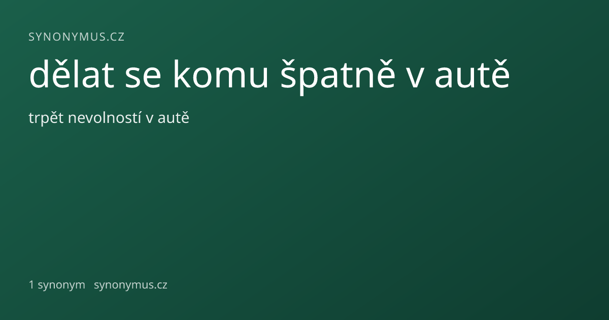 Náhled odkazu: dělat se komu špatně v autě