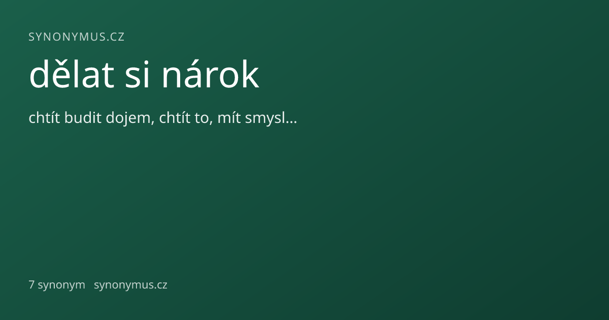 Náhled odkazu: dělat si nárok