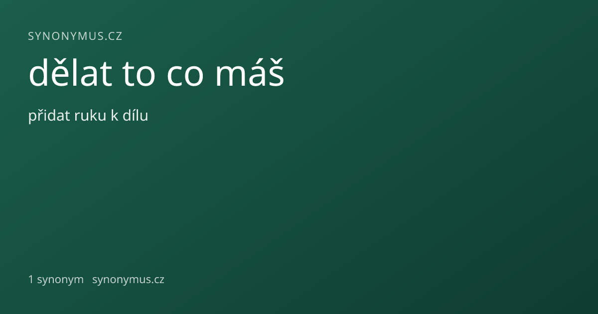 Náhled odkazu: dělat to co máš