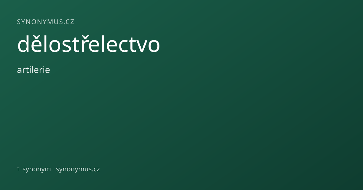 Náhled odkazu: dělostřelectvo