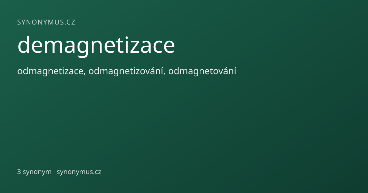 Náhled odkazu: demagnetizace