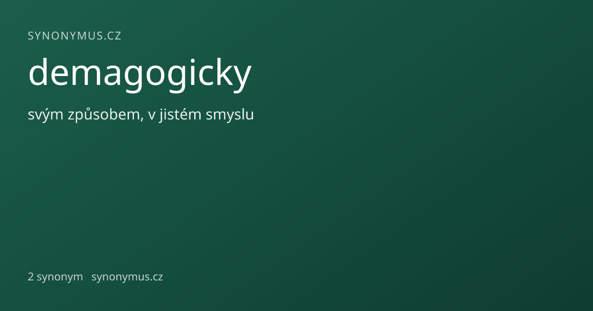Náhled odkazu: demagogicky