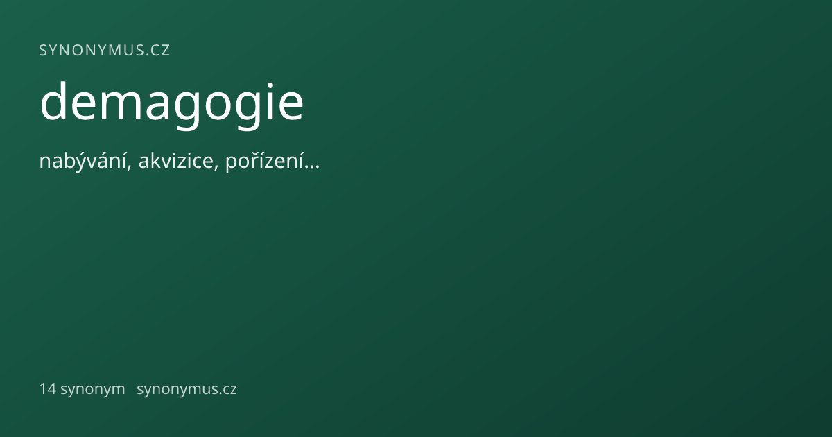 Náhled odkazu: demagogie