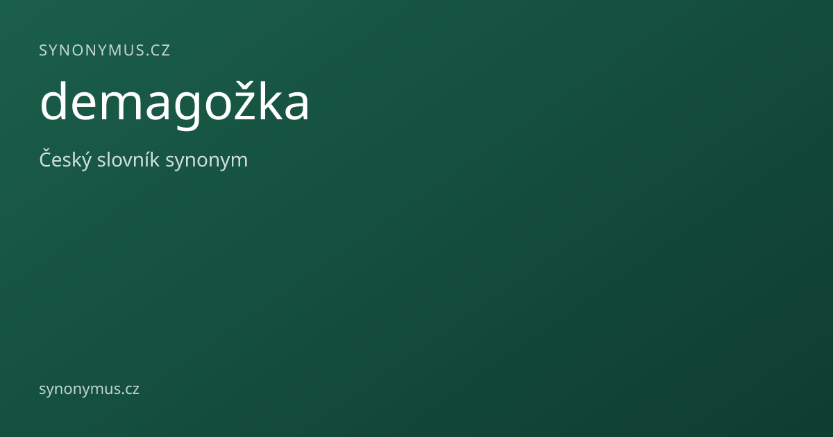 Náhled odkazu: demagožka