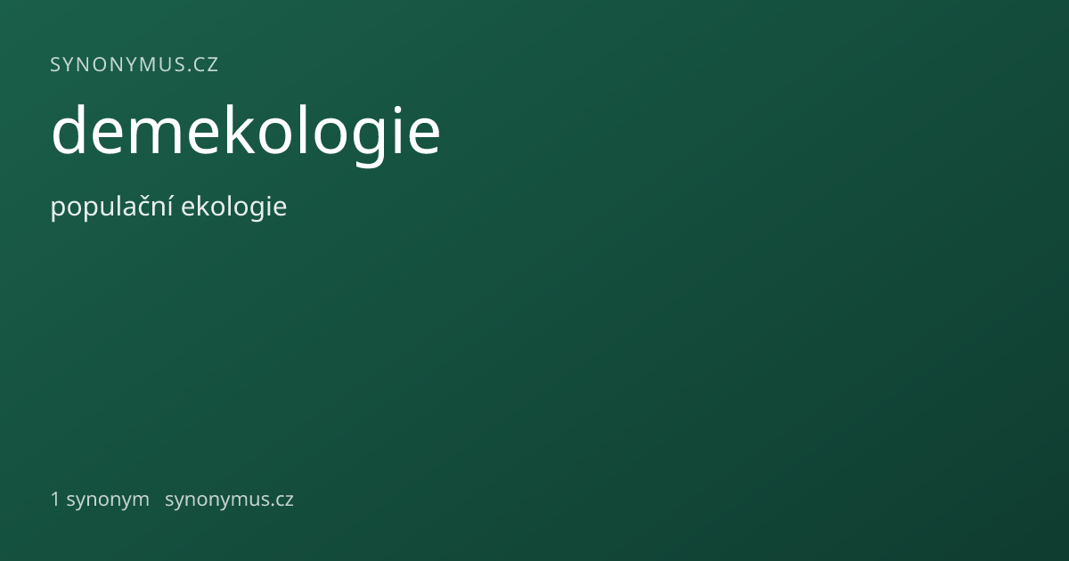 Náhled odkazu: demekologie