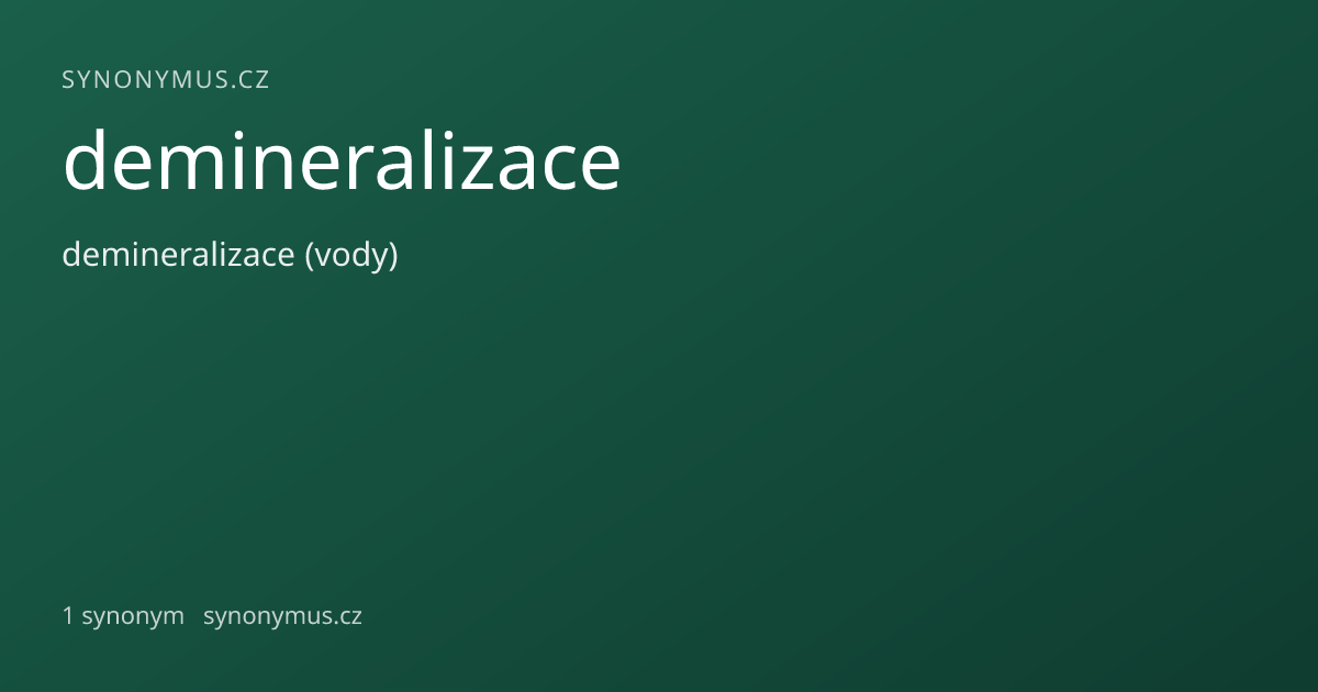 Náhled odkazu: demineralizace
