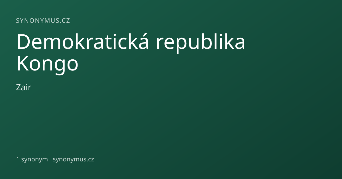 Náhled odkazu: Demokratická republika Kongo