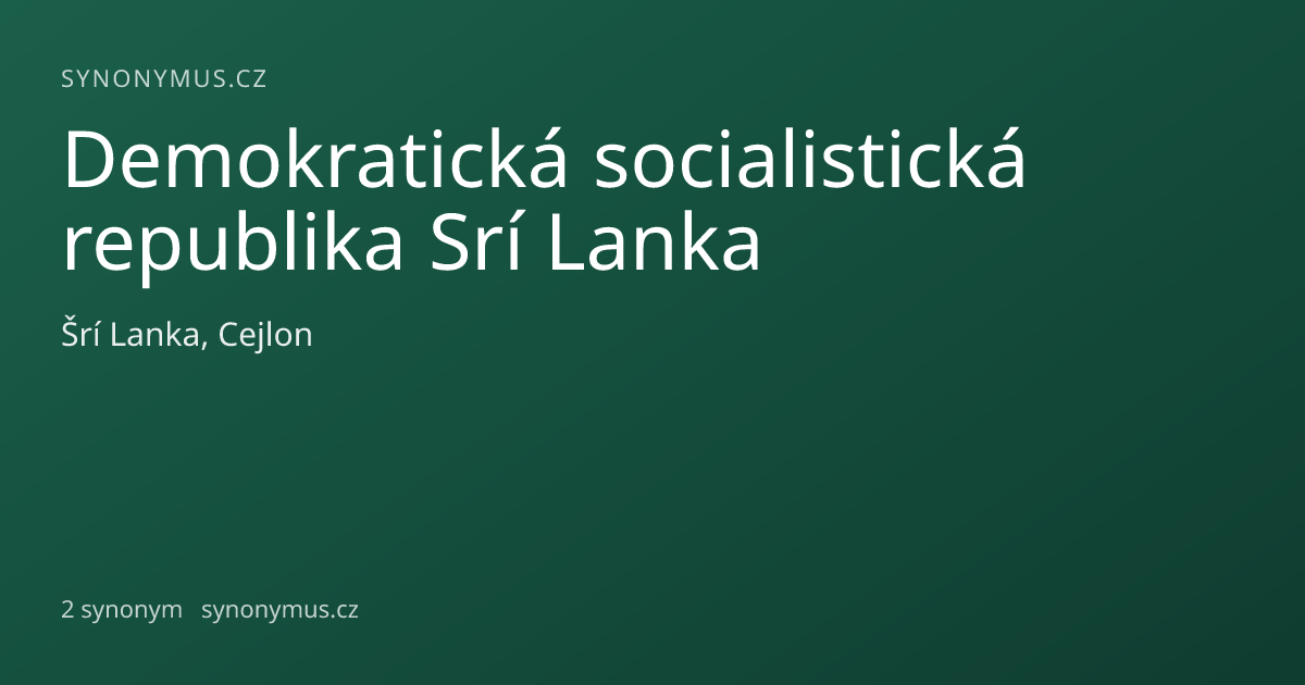 Náhled odkazu: Demokratická socialistická republika Srí Lanka
