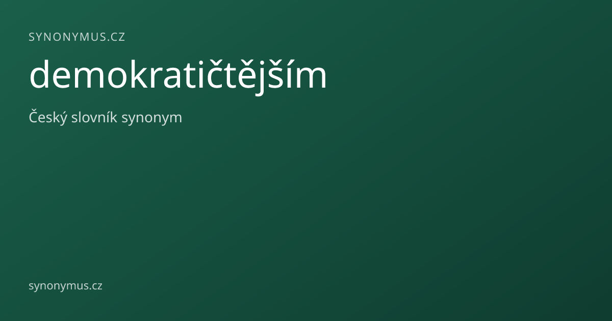 Náhled odkazu: demokratičtějším