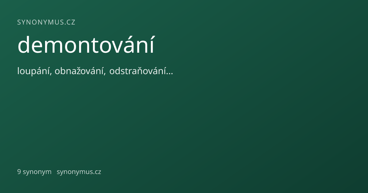 Náhled odkazu: demontování