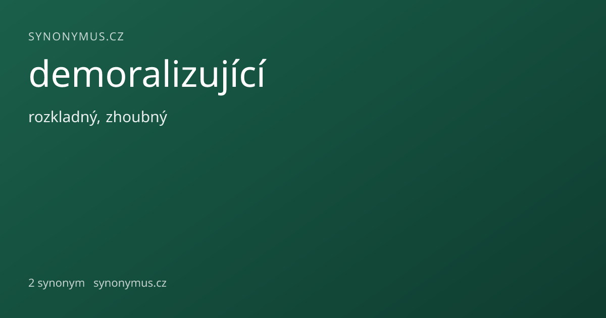 Náhled odkazu: demoralizující