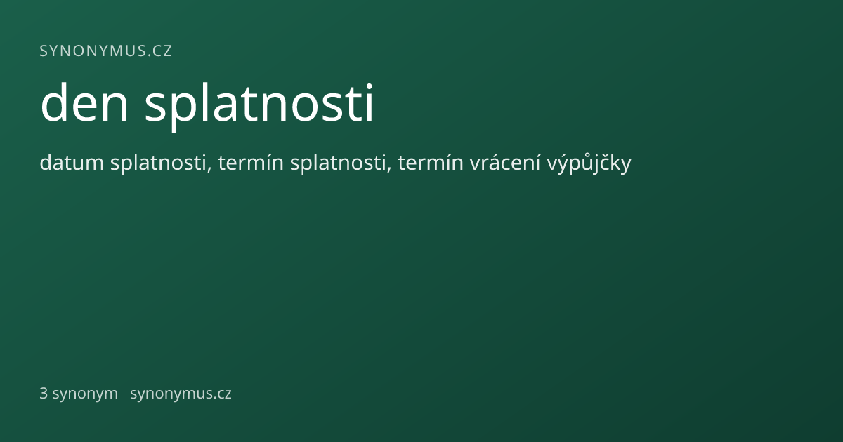 Náhled odkazu: den splatnosti