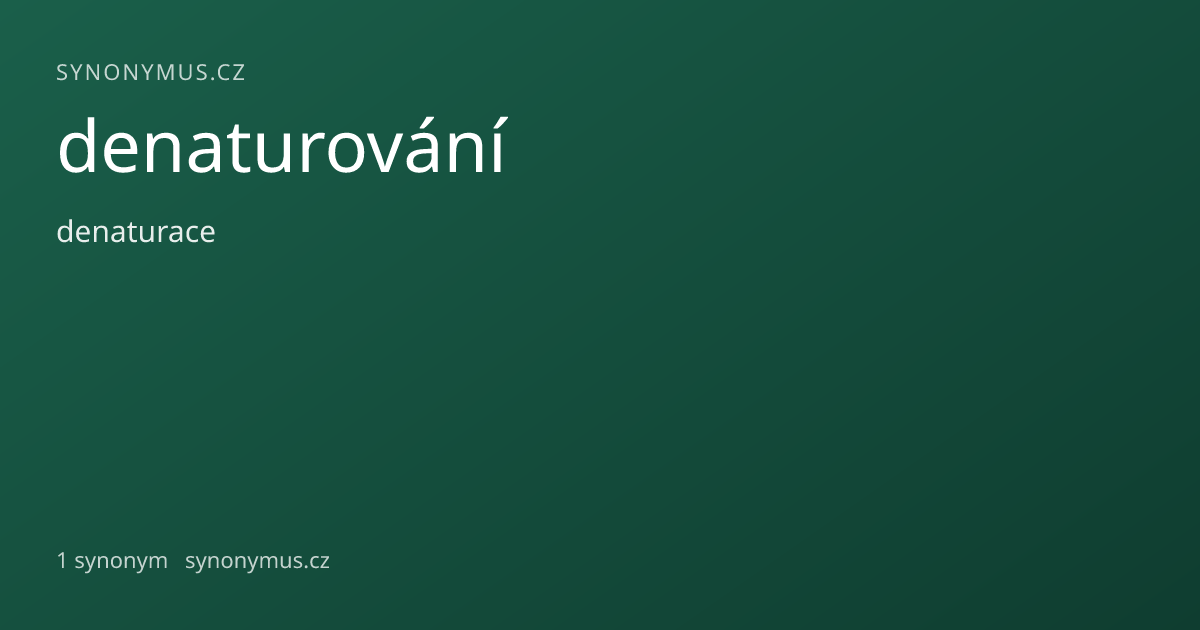 Náhled odkazu: denaturování