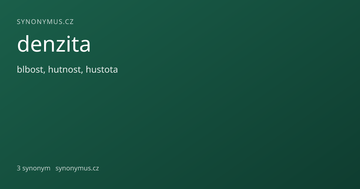 Náhled odkazu: denzita