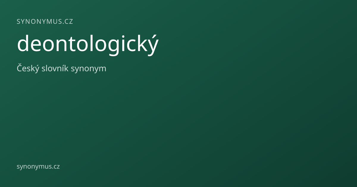 Náhled odkazu: deontologický