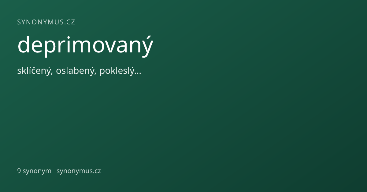 Náhled odkazu: deprimovaný