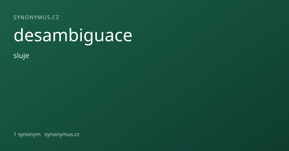 Náhled odkazu: desambiguace