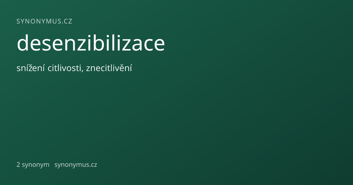 Náhled odkazu: desenzibilizace