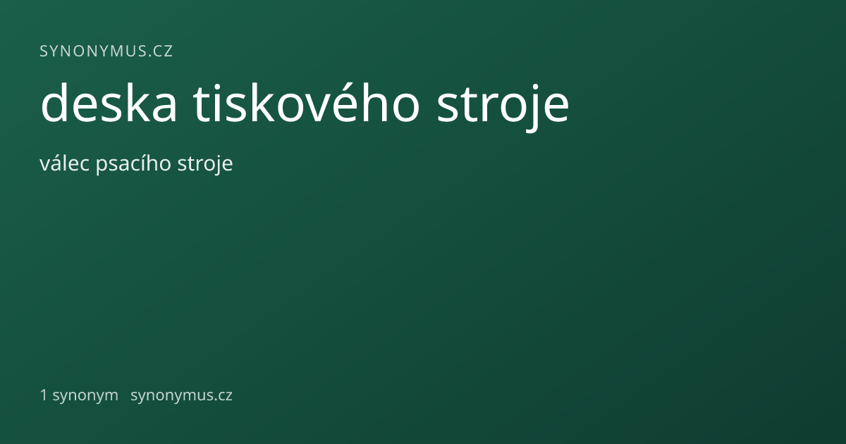 Náhled odkazu: deska tiskového stroje