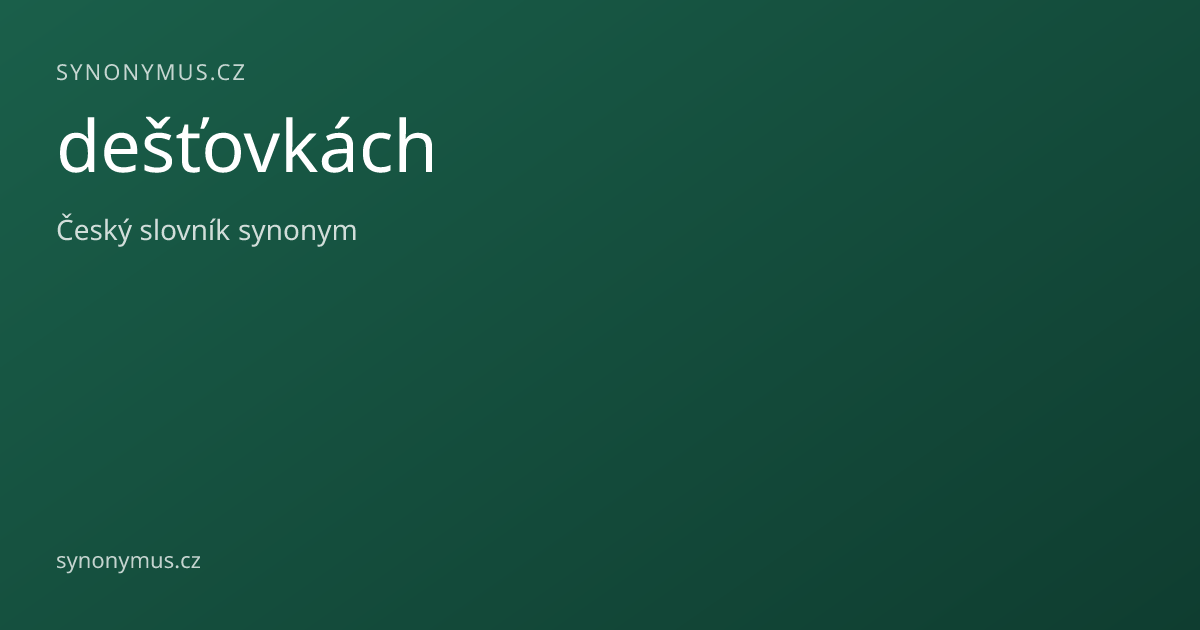 Náhled odkazu: dešťovkách