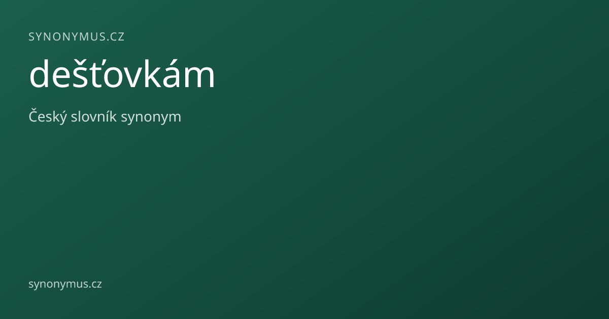 Náhled odkazu: dešťovkám