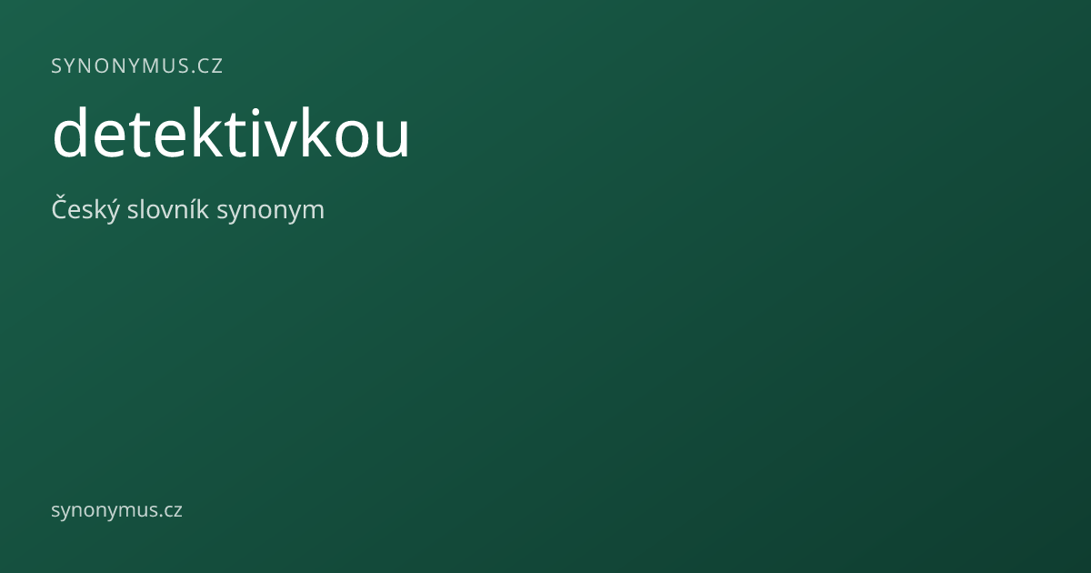 Náhled odkazu: detektivkou