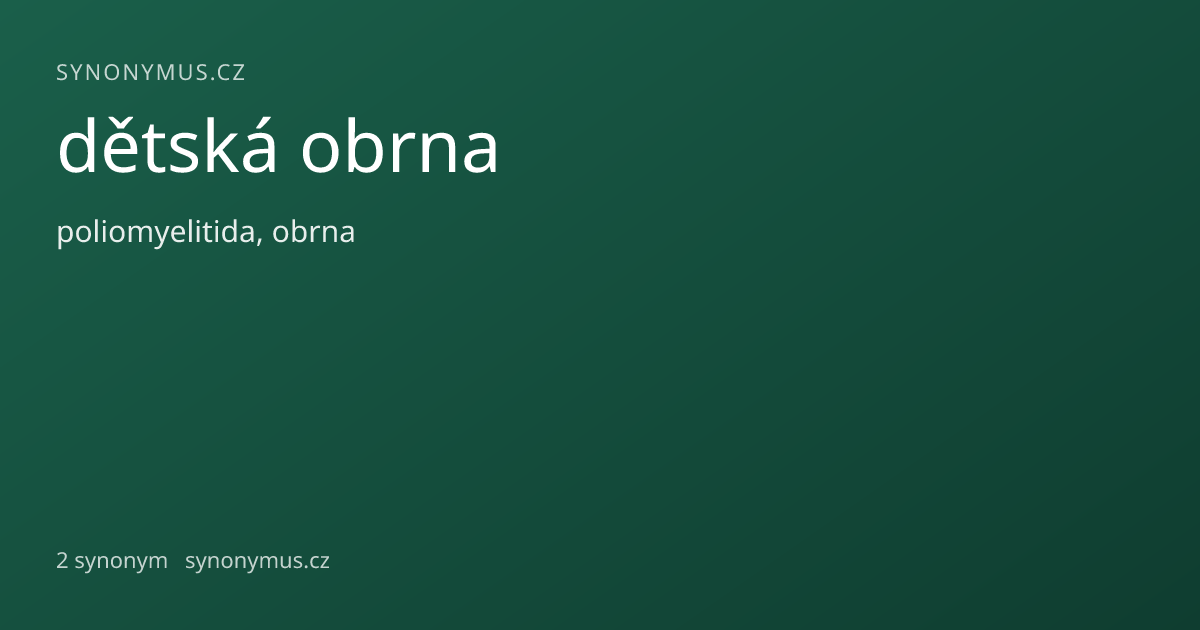 Náhled odkazu: dětská obrna