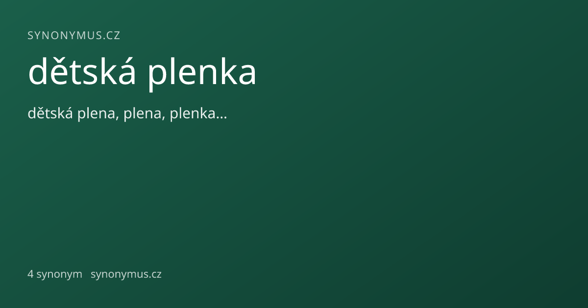 Náhled odkazu: dětská plenka