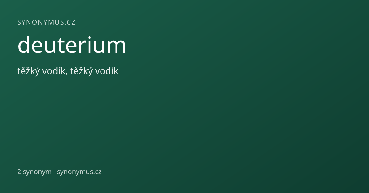 Náhled odkazu: deuterium