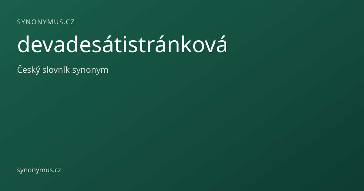 Náhled odkazu: devadesátistránková