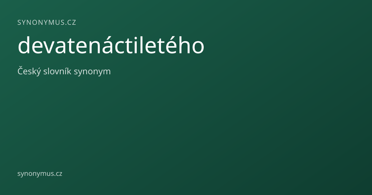 Náhled odkazu: devatenáctiletého