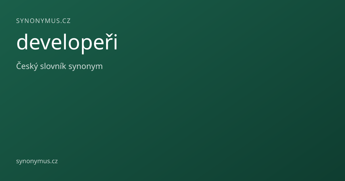 Náhled odkazu: developeři
