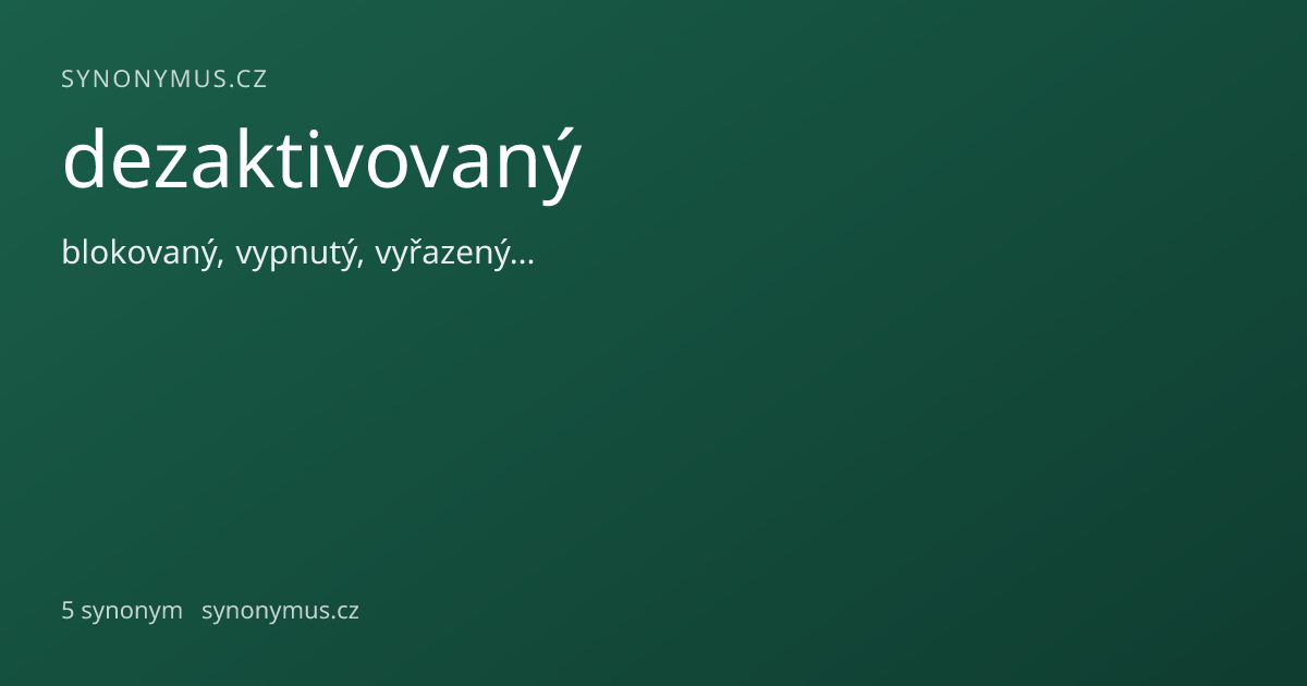 Náhled odkazu: dezaktivovaný