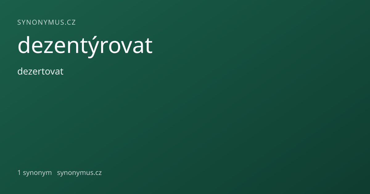 Náhled odkazu: dezentýrovat
