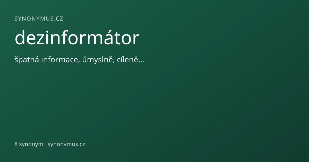 Náhled odkazu: dezinformátor